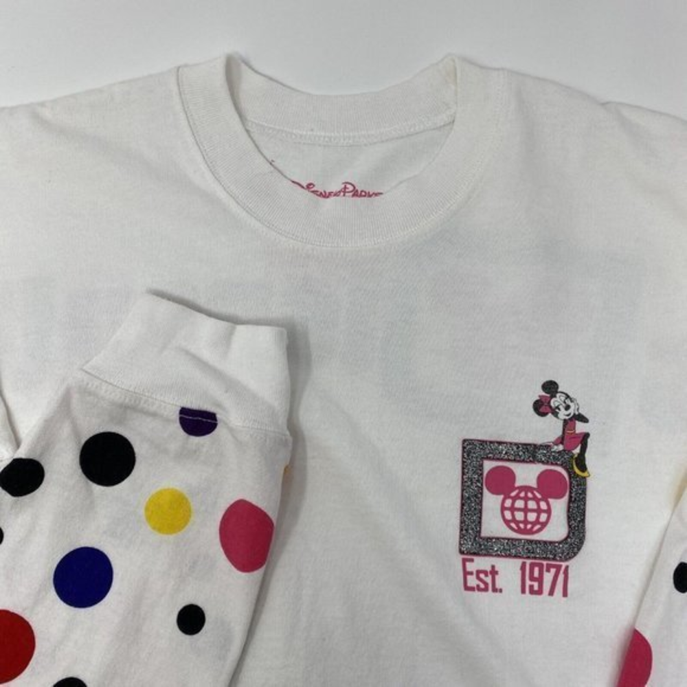 Disney Parks Authentic Original Spirit Jersey Polka Dot Glitter Rock the‎ Dots